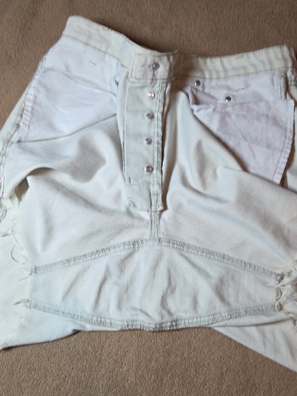 One by Teaspoon White High-Rise Frayed Hem Denim Shorts,sz 29. - Picture 12 of 16